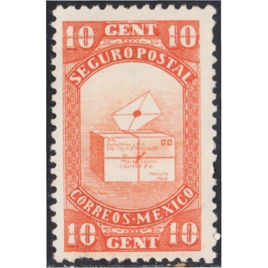 México Letras de cambio 4 1944/46 Seguro postal buzón sin goma