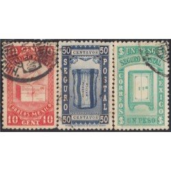 México Letras de cambio 1/3 1935 Seguro postal usados