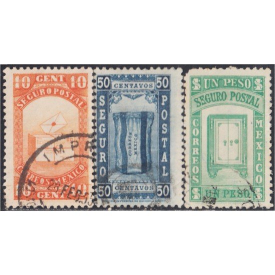 México Letras de cambio 4/6 1944/46 Seguro postal MH México Letras de cambio 4/6 1944/46 Seguro postal MH