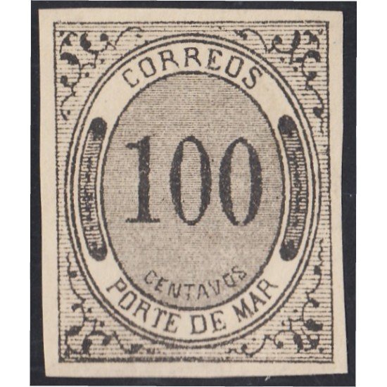 Mexico Puerta de Mar 25 1875 Color negro MH Mexico Puerta de Mar 25 1875 Color negro MH
