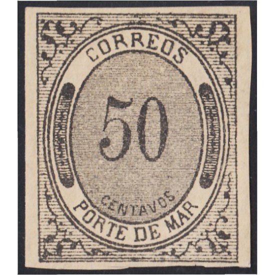 Mexico Puerta de Mar 23 1875 Color negro MH Mexico Puerta de Mar 23 1875 Color negro MH