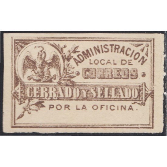 México Retour 10 1892/93 Administración local de correos sin goma México Retour 10 1892/93 Administración local de correos sin goma
