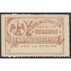 México Retour 8 1892/93 Administración local de correos sin goma México Retour 8 1892/93 Administración local de correos sin goma