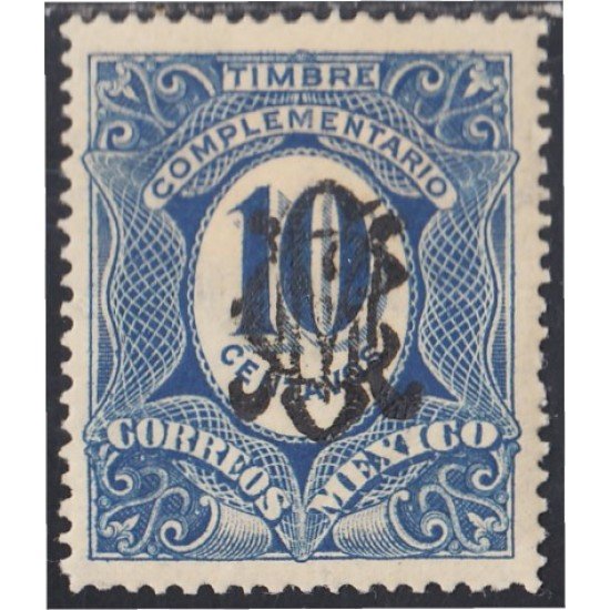 Mexico Taxas 15m 1915 Timbre complementario MH Mexico Taxas 15m 1915 Timbre complementario MH