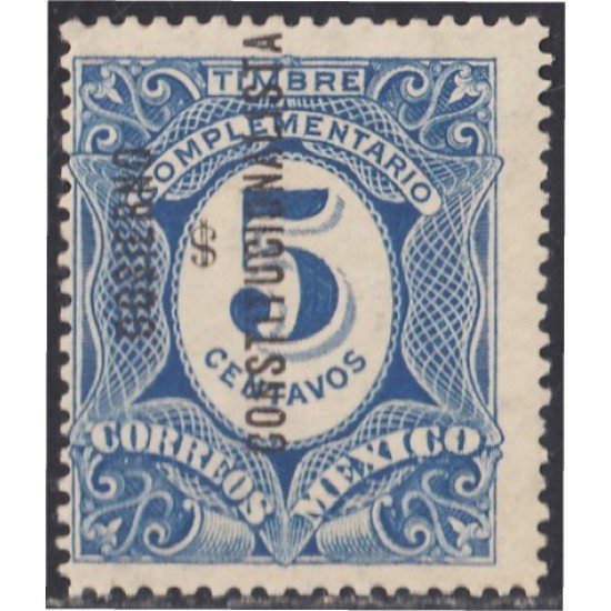 Mexico Taxas 9k 1915 Timbre complementario MH Mexico Taxas 9k 1915 Timbre complementario MH