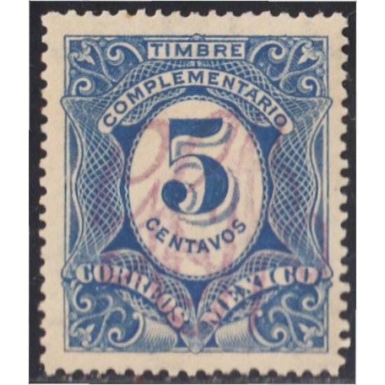Mexico Taxas 9h 1915 Timbre complementario MH Mexico Taxas 9h 1915 Timbre complementario MH