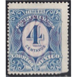 Mexico Taxas 8h 1915 Timbre complementario sin goma Mexico Taxas 8h 1915 Timbre complementario sin goma