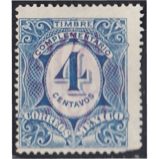 Mexico Taxas 8h 1915 Timbre complementario sin goma Mexico Taxas 8h 1915 Timbre complementario sin goma