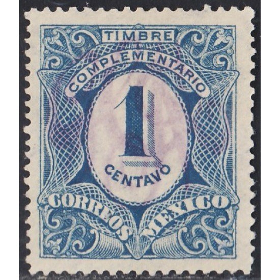 Mexico Taxas 6h 1915 Timbre complementario sin goma Mexico Taxas 6h 1915 Timbre complementario sin goma