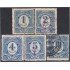 Mexico Taxas 1/5 1908/09 Timbre complementario usados