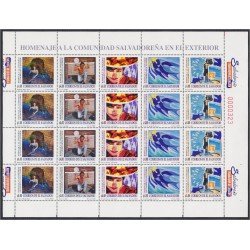 El Salvador 1480AE 2000 Minihojita Homenaje a la Comunidad Salvadoreña en el extranjero MNH El Salvador 1480AE 2000 Minihojita Homenaje a la Comunidad Salvadoreña en el extranjero MNH