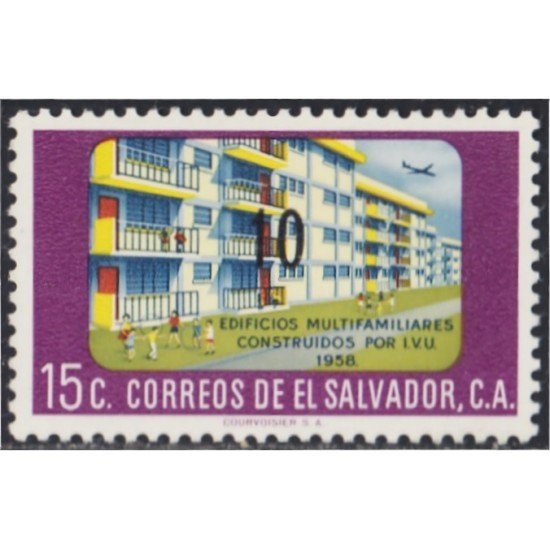 El Salvador 647A 1957 Edificios multifamiliares MNH El Salvador 647A 1957 Edificios multifamiliares MNH