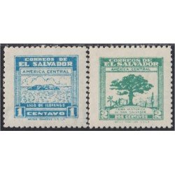 El Salvador 545/46 1947 Lago de Ilopango Ceiba Histórica MNH El Salvador 545/46 1947 Lago de Ilopango Ceiba Histórica MNH