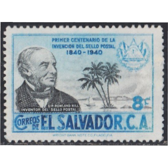 El Salvador 539 1940 100 años de la invención del sello postal MNH El Salvador 539 1940 100 años de la invención del sello postal MNH