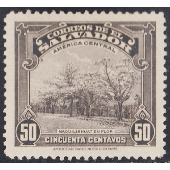 El Salvador 534 1938 Árbol Maquilishuat en flor MH El Salvador 534 1938 Árbol Maquilishuat en flor MH