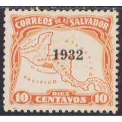 El Salvador 478 1932 Mapa de América Central MNH El Salvador 478 1932 Mapa de América Central MNH