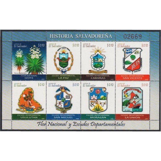 El Salvador 1779/86 2009 Historia del Salvador MNH El Salvador 1779/86 2009 Historia del Salvador MNH