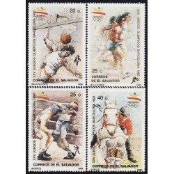 El Salvador 1061/64 1989 XXV Juegos olímpicos Barcelona 92 MNH El Salvador 1061/64 1989 XXV Juegos olímpicos Barcelona 92 MNH