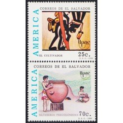 El Salvador 1059/60 1989 América UPAE El Cultivador Alfarería MNH El Salvador 1059/60 1989 América UPAE El Cultivador Alfarería MNH