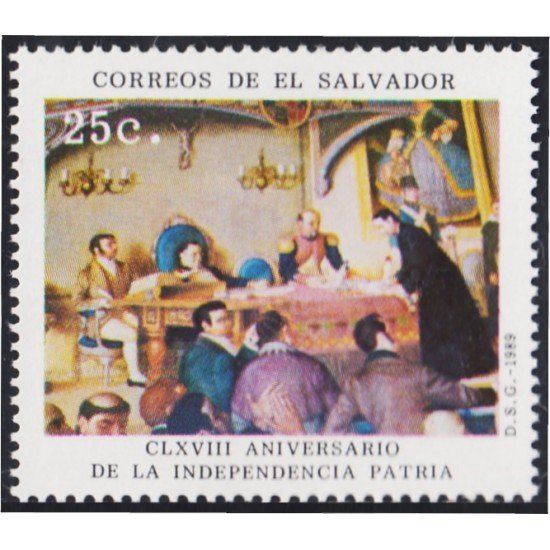 El Salvador 1050 1989 168 Aniversario de la Independencia de la Patria MNH El Salvador 1050 1989 168 Aniversario de la Independencia de la Patria MNH
