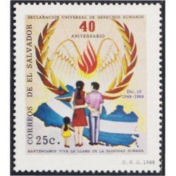 El Salvador 1038 1988 Declaración Universal de los Derechos Humanos MNH El Salvador 1038 1988 Declaración Universal de los Derechos Humanos MNH