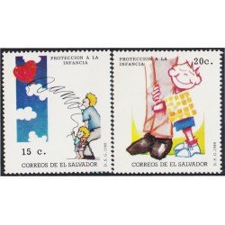 El Salvador 1033/34 1988 Protección a la Infancia MNH El Salvador 1033/34 1988 Protección a la Infancia MNH