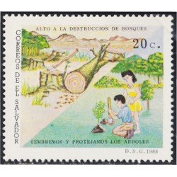 El Salvador 1025 1988 Alto a la destrucción de bosques MNH El Salvador 1025 1988 Alto a la destrucción de bosques MNH