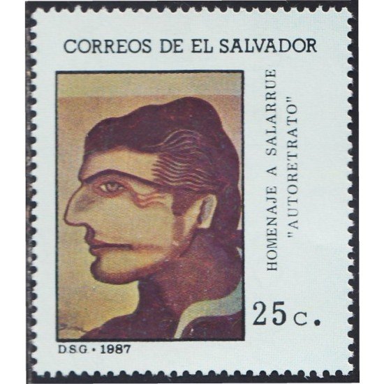 El Salvador 1021 1987 Homenaje a Salarrue Autoretrato MNH El Salvador 1021 1987 Homenaje a Salarrue Autoretrato MNH