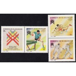 El Salvador 1012/15 1987 X Juegos Panamericanos MNH