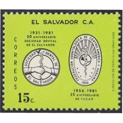 El Salvador 883 1981 50 Aniversario sociedad dental del salvador MNH El Salvador 883 1981 50 Aniversario sociedad dental del salvador MNH