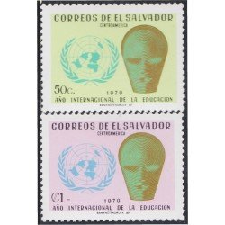El Salvador 760/61 1970 Año Internacional de la Educación MNH El Salvador 760/61 1970 Año Internacional de la Educación MNH