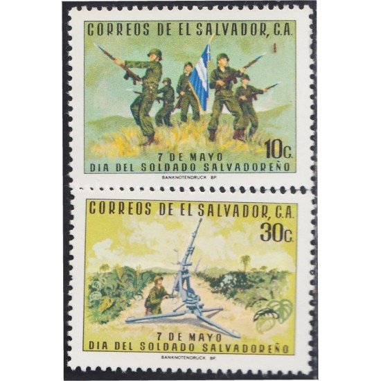 El Salvador 757/58 1970 Día del soldado Salvadoreño MNH