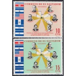 El Salvador 735/36 1968 Reunión de presidentes centroamericanos y EUA MNH El Salvador 735/36 1968 Reunión de presidentes centroamericanos y EUA MNH