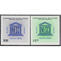 El Salvador 716/17 1966 20 Años de la UNESCO MNH El Salvador 716/17 1966 20 Años de la UNESCO MNH