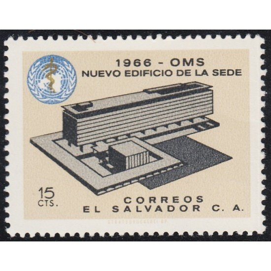 El Salvador 714 1966 Nuevo Edificio de la Sede MNH