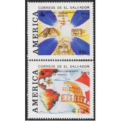 El Salvador 1160/61 1992 500 Aniversario del Descubrimiento de América MNH El Salvador 1160/61 1992 500 Aniversario del Descubrimiento de América MNH