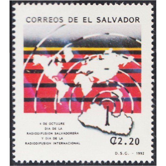 El Salvador 1159 1992 Radiodifusión salvadoreña e internacional MNH El Salvador 1159 1992 Radiodifusión salvadoreña e internacional MNH