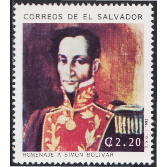El Salvador 1154 1992 Simón Bolívar MNH El Salvador 1154 1992 Simón Bolívar MNH