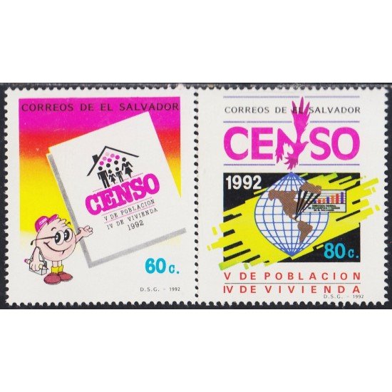 El Salvador 1146/47 1992 Censo de población y vivienda MNH El Salvador 1146/47 1992 Censo de población y vivienda MNH