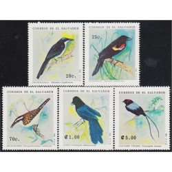El Salvador 1125/29 1991 Fauna Aves Pájaros Birds MNH El Salvador 1125/29 1991 Fauna Aves Pájaros Birds MNH