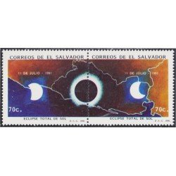 El Salvador 1119/20 1991 Eclipse total de Sol MNH El Salvador 1119/20 1991 Eclipse total de Sol MNH