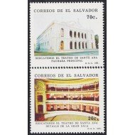 El Salvador 1102/03 1991 Teatro de Santa Ana MNH