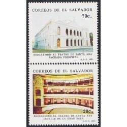 El Salvador 1102/03 1991 Teatro de Santa Ana MNH El Salvador 1102/03 1991 Teatro de Santa Ana MNH