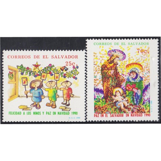 El Salvador 1096/97 1991 Navidad Christmas MNH El Salvador 1096/97 1991 Navidad Christmas MNH