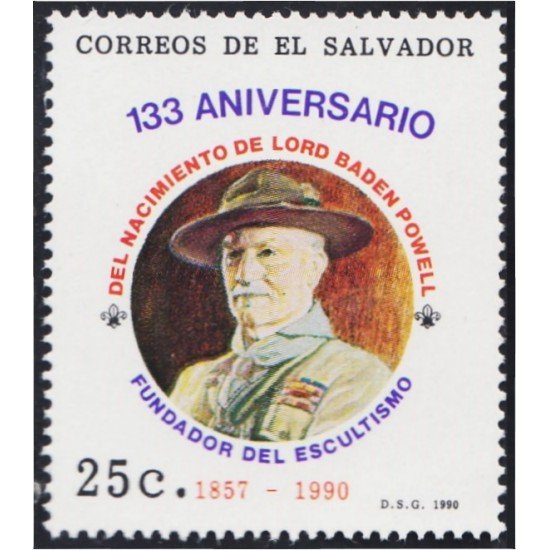 El Salvador 1074 1990 Lord Baden Powell MNH El Salvador 1074 1990 Lord Baden Powell MNH