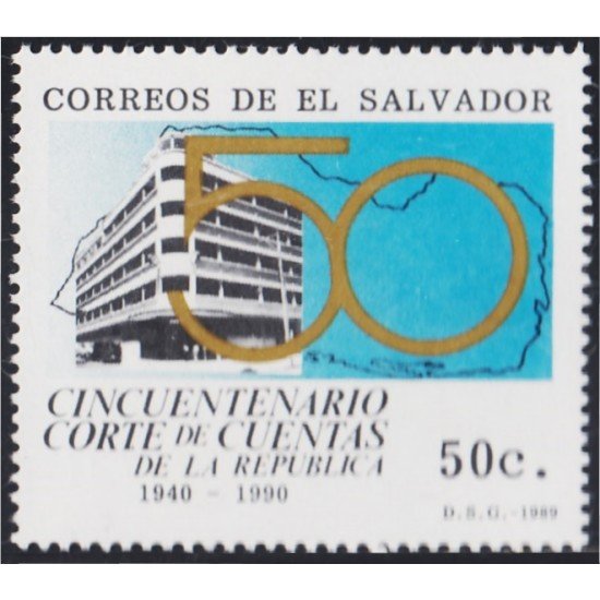 El Salvador 1071 1989 50 Años de Corte de Cuentas de la República MNH El Salvador 1071 1989 50 Años de Corte de Cuentas de la República MNH