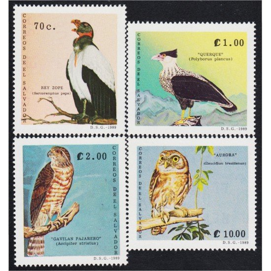 El Salvador 1067/70 1989 Pájaros Aves Birds MNH El Salvador 1067/70 1989 Pájaros Aves Birds MNH