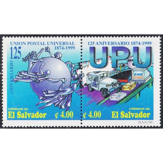 El Salvador 1433/34 1999 Aniversario 125 de la UPU MNH El Salvador 1433/34 1999 Aniversario 125 de la UPU MNH
