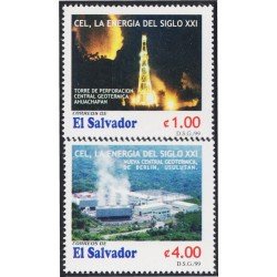 El Salvador 1407/08 1999 Torre de perforación Central Geotérmica MNH El Salvador 1407/08 1999 Torre de perforación Central Geotérmica MNH