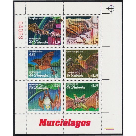 El Salvador 1401/06 1999 Fauna Murciélagos MNH